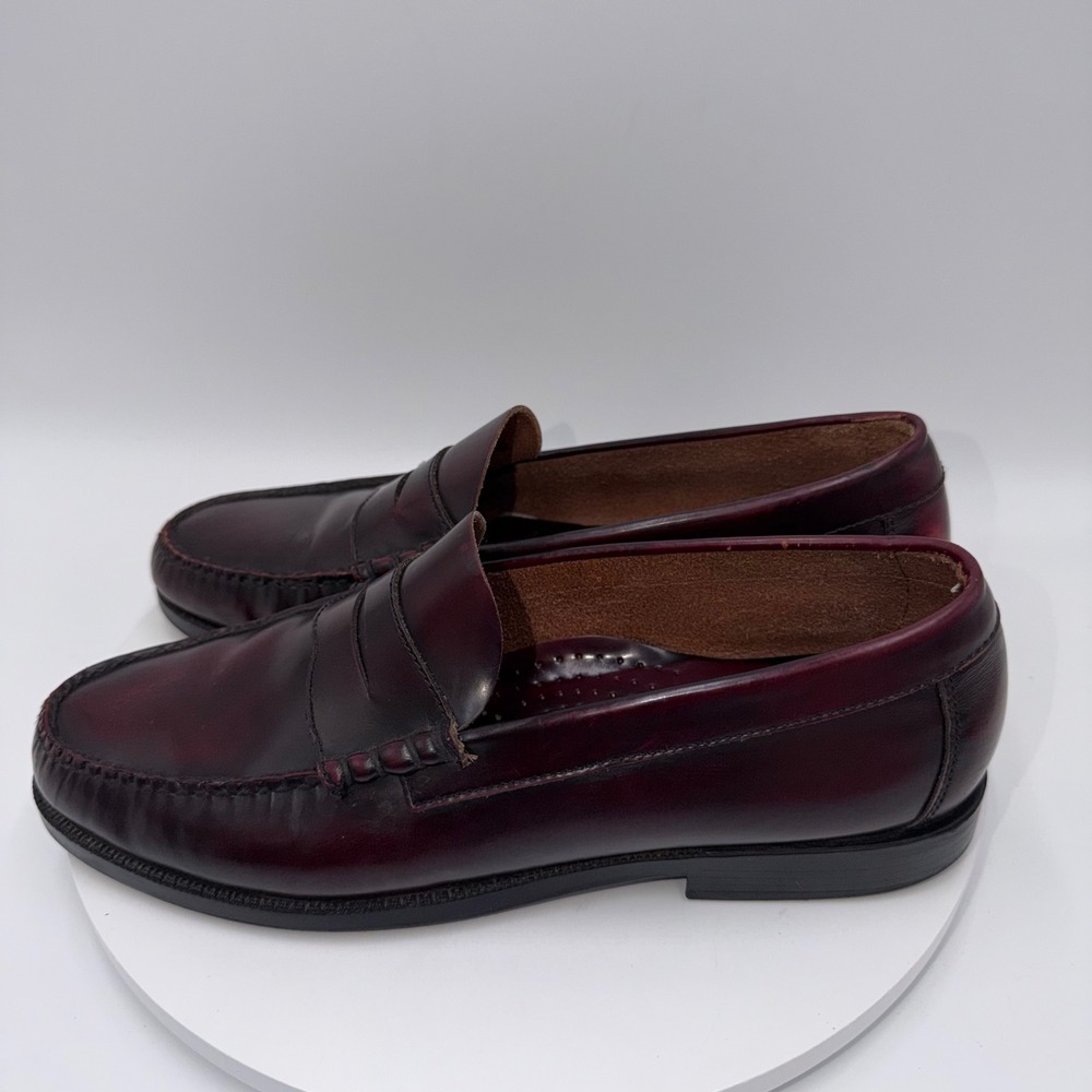 G.H. Bass Walton Mens Weejuns Burgundy Leather Penny Loafers 12M Oxblood Shoes